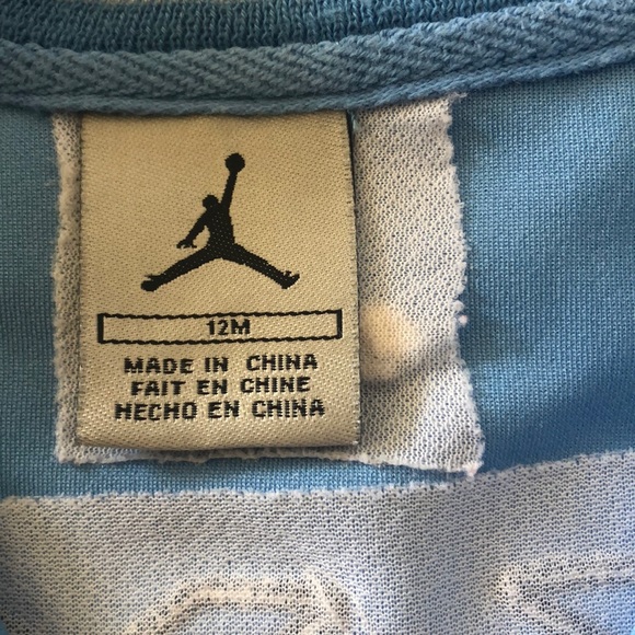 Jordan light blue short sleeve zip up 12 mo - Picture 3 of 5